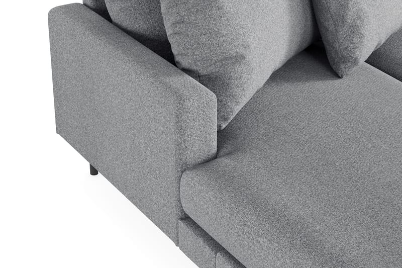 Menard 4-sits Högervänd Stor U-formad Djup Soffa med Divan och Schäslong i Tyg - Grå - Möbler - Vardagsrum - Soffor - U-soffor