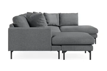 Menard 4-sits Högervänd Stor U-formad Djup Soffa med Divan och Schäslong i Tyg - Mörkgrå - Möbler - Vardagsrum - Soffor - U-soffor