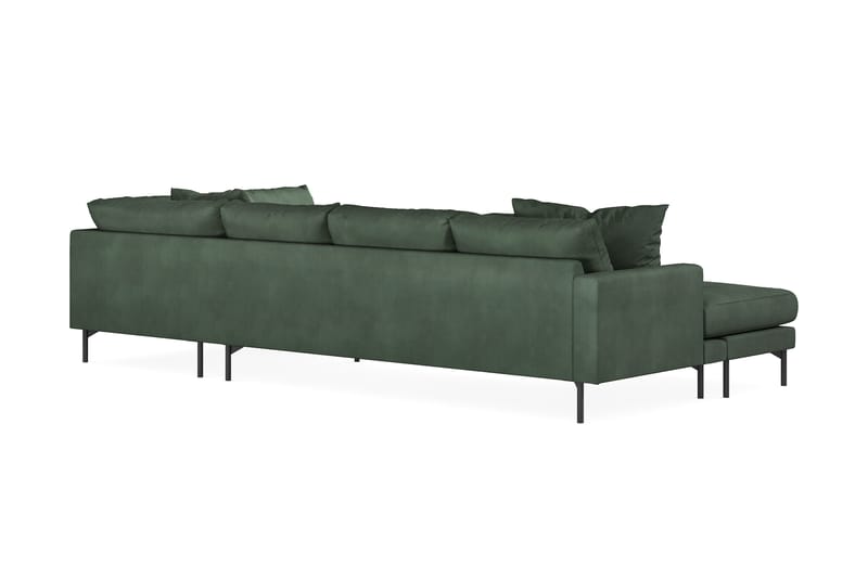 Menard 4-sits Högervänd U-formad Soffa med Divan och Schäslong i Manchester - Grön - Möbler - Vardagsrum - Soffor - U-soffor