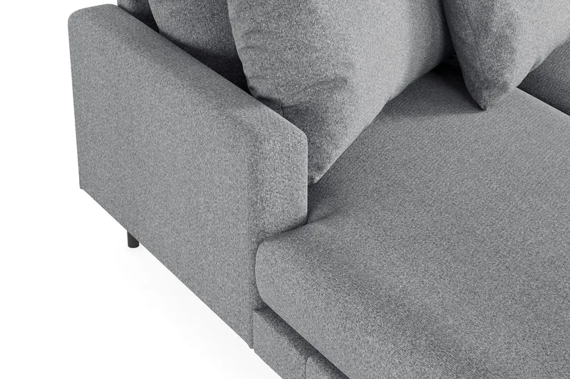 Menard 4-sits Högervänd U-formad Soffa med Divan och Schäslong i Tyg - Grå - Möbler - Vardagsrum - Soffor - U-soffor