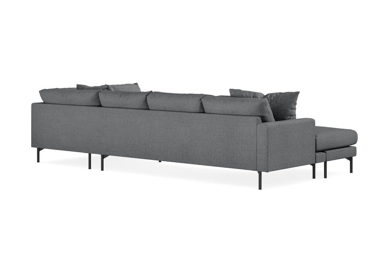 Menard 4-sits Högervänd U-formad Soffa med Divan och Schäslong i Tyg - Mörkgrå - Möbler - Vardagsrum - Soffor - U-soffor