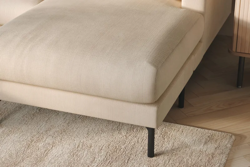 Menard 4-sits Vänstervänd U-formad Large Soffa med Divan och Schäslong i Manchester - Beige - Möbler - Vardagsrum - Soffor - U-soffor