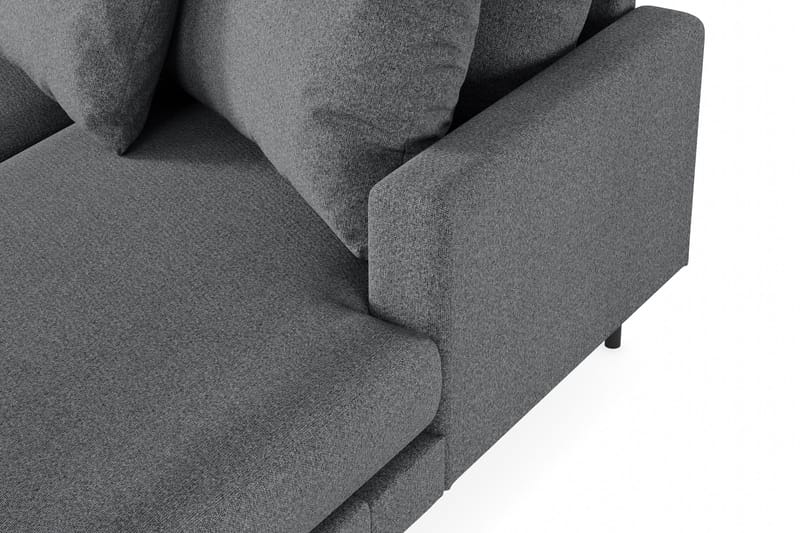 Menard 4-sits Vänstervänd Stor U-formad Djup Soffa med Divan och Schäslong i Tyg - Mörkgrå - Möbler - Vardagsrum - Soffor - U-soffor