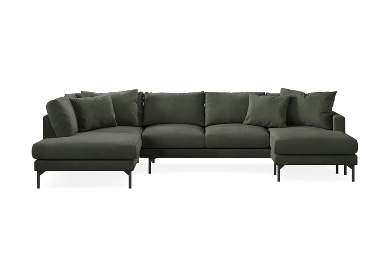 Menard 5-sits U-Soffa Mörkgrön - Möbler - Vardagsrum - Soffor - U-soffor