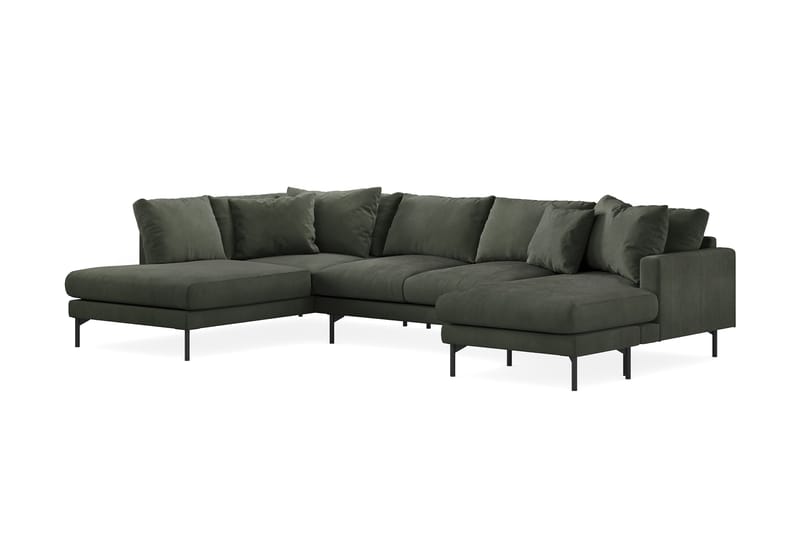 Menard 5-sits U-Soffa Mörkgrön - Möbler - Vardagsrum - Soffor - U-soffor