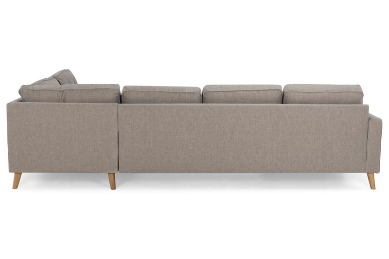 Monroe 4-sits Högervänd U-formad Soffa med Divan och Schäslong i Tyg - Ljusgrå - Möbler - Vardagsrum - Soffor - U-soffor