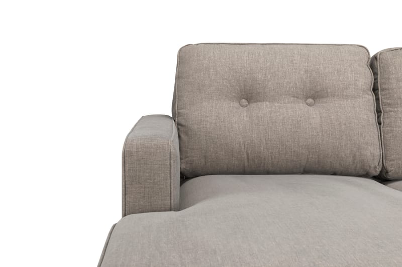 Monroe 4-sits Högervänd U-formad Soffa med Divan och Schäslong i Tyg - Ljusgrå - Möbler - Vardagsrum - Soffor - U-soffor