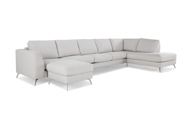 NASHVILLE LYX U-soffa med Schäslong Höger Linnebeige - Möbler - Vardagsrum - Soffor - U-soffor