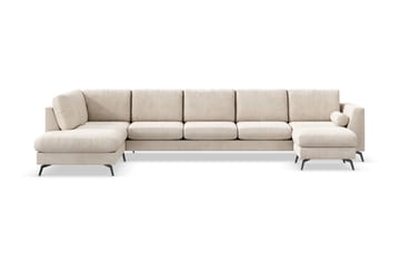 NASHVILLE LYX U-soffa med Schäslong Vänster Beige