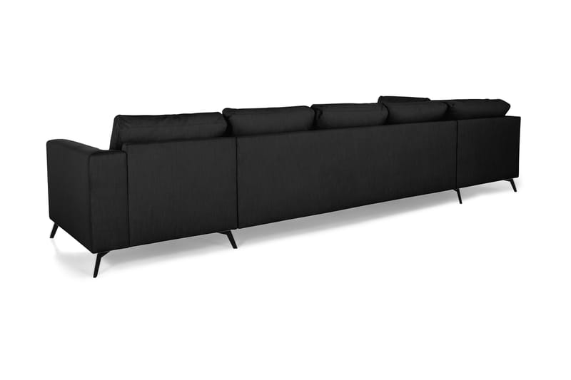 NASHVILLE LYX U-soffa med Schäslong Vänster Linnesvart - U-soffor