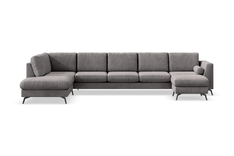 NASHVILLE LYX U-soffa med Schäslong Vänster Mörkgrå - Möbler - Vardagsrum - Soffor - U-soffor