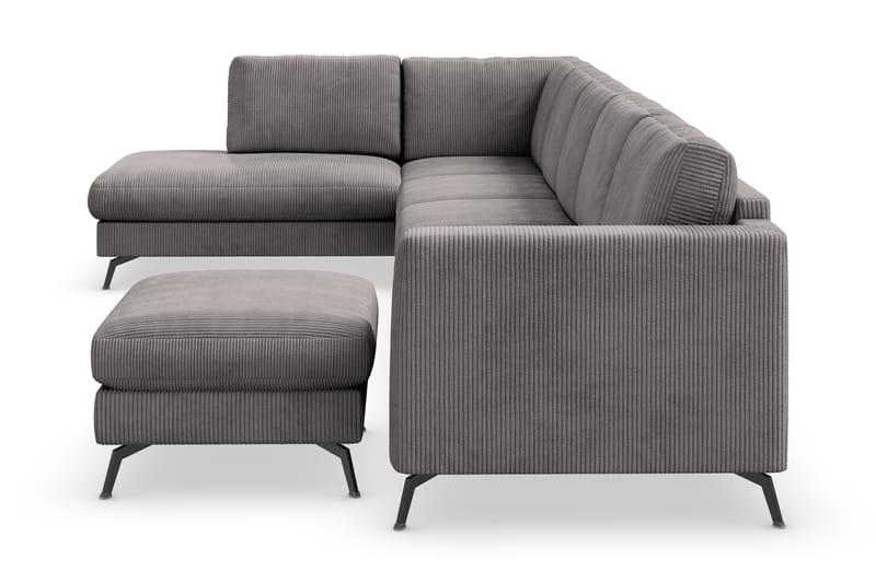 NASHVILLE LYX U-soffa med Schäslong Vänster Mörkgrå - Möbler - Vardagsrum - Soffor - U-soffor
