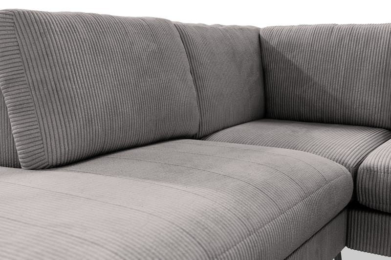 NASHVILLE LYX U-soffa med Schäslong Vänster Mörkgrå - Möbler - Vardagsrum - Soffor - U-soffor