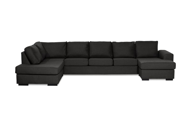 NASHVILLE U-soffa Large med Divan Höger Svart - U-soffor