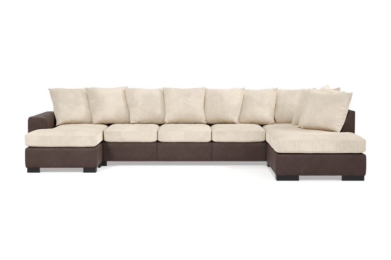 NASHVILLE U-soffa Large med Divan Vänster Beige - U-soffor