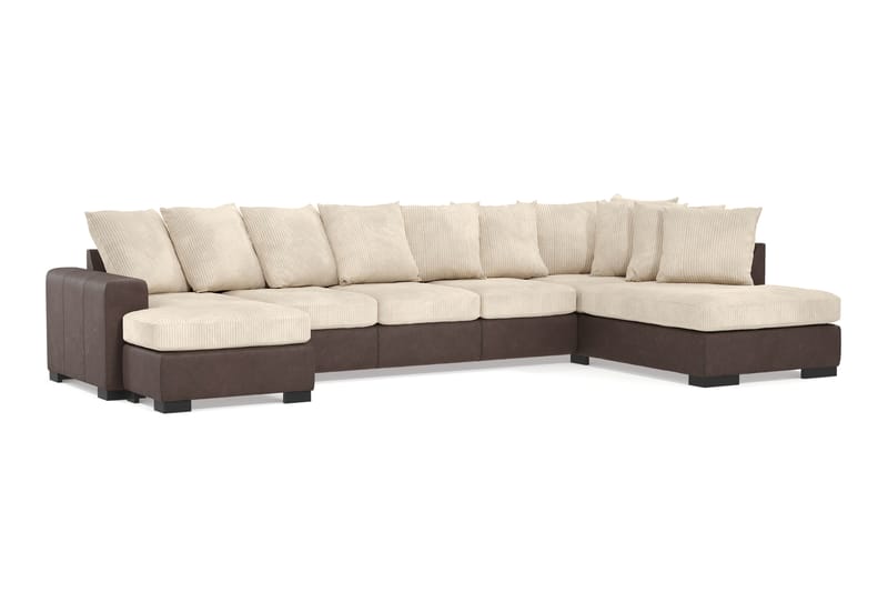 NASHVILLE U-soffa Large med Divan Vänster Beige - U-soffor