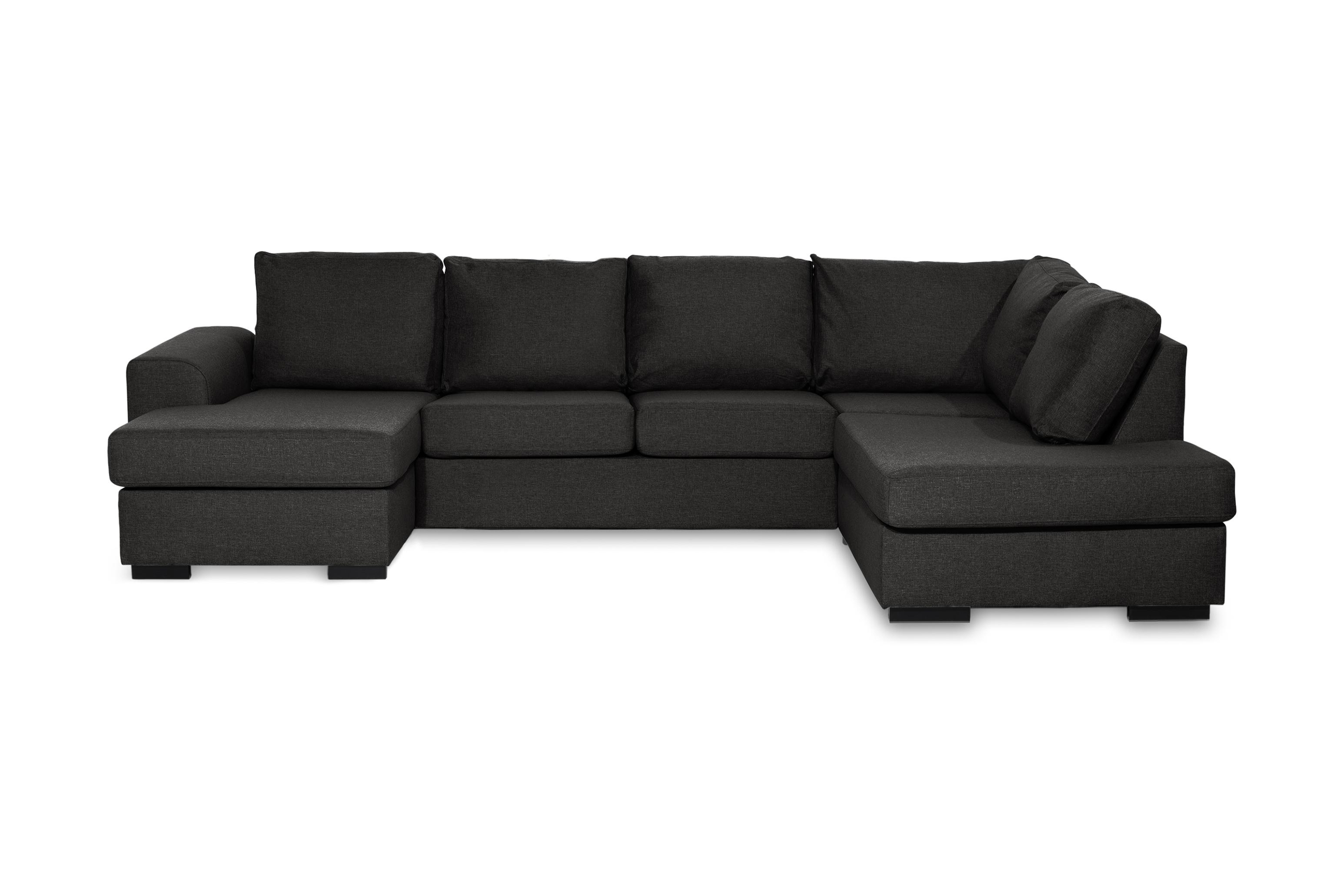 NASHVILLE U-soffa Large med Divan Vänster Svart –