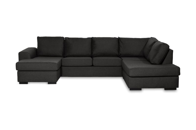 NASHVILLE U-soffa Large med Divan Vänster Svart - U-soffor