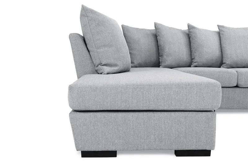 Nebraska U-soffa Divan Höger Kuvertkuddar - Ljusgrå - Möbler - Vardagsrum - Soffor - U-soffor