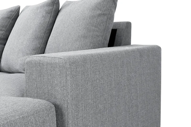 Nebraska U-soffa Divan Höger Kuvertkuddar - Ljusgrå - Möbler - Vardagsrum - Soffor - U-soffor