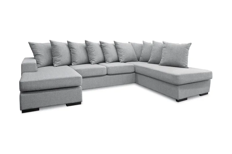 Nebraska U-soffa med Divan Vänster inkl Kuvertkuddar - Grå - Möbler - Vardagsrum - Soffor - U-soffor