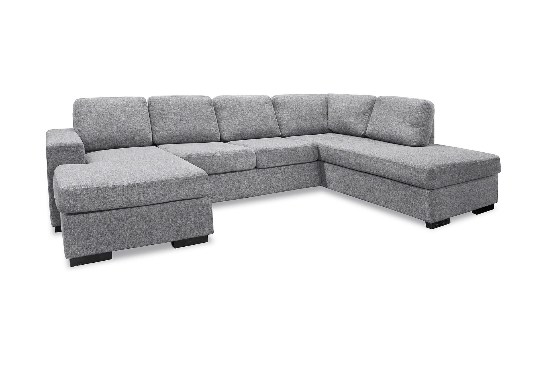 nebraska u-soffa med divan vänster - ljusgrå