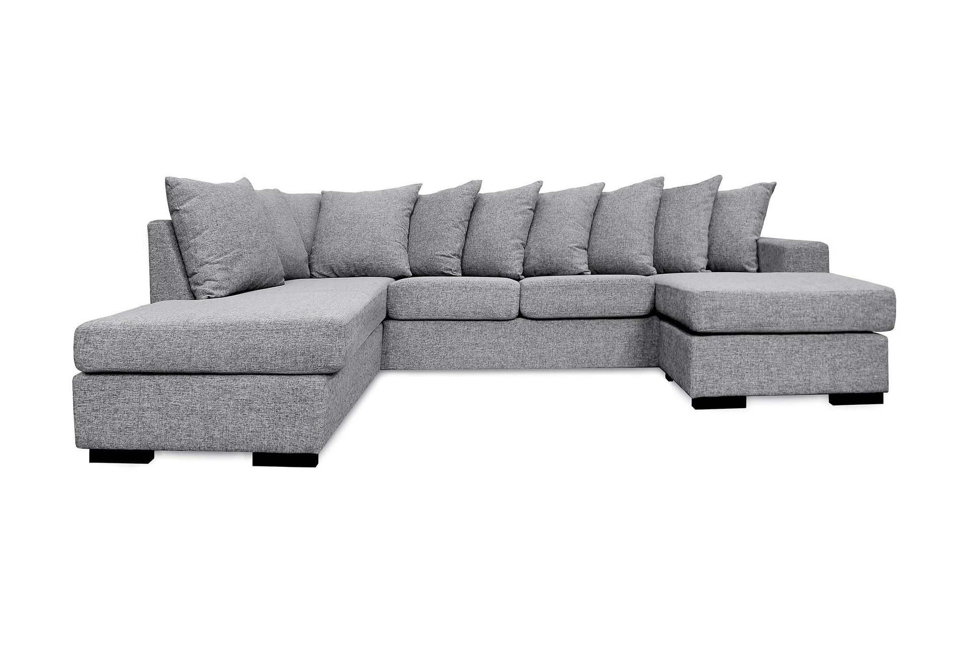 Nebraska U-soffa V&auml;nster - Ljusgr&aring;