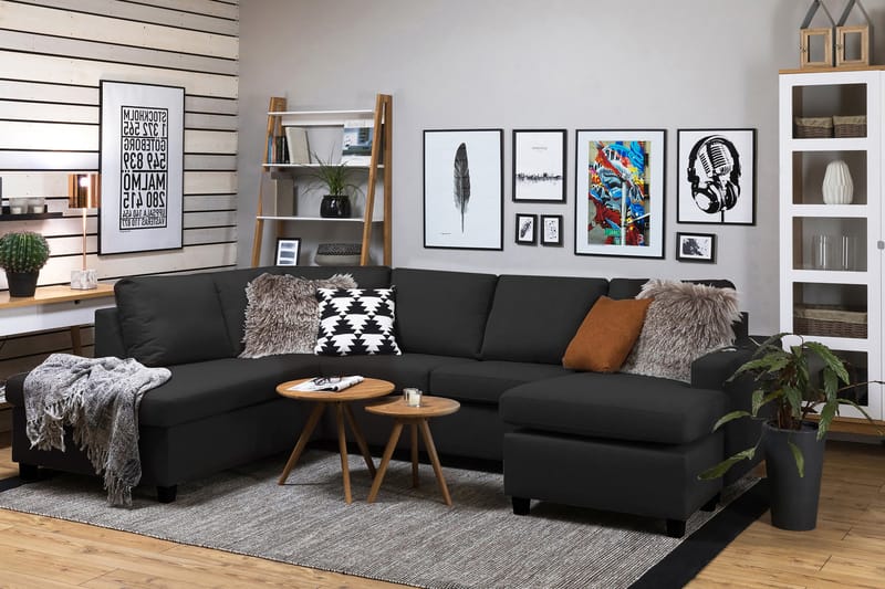 NEW YORK U-soffa Large Divan Höger Antracit - Möbler - Vardagsrum - Soffor - U-soffor