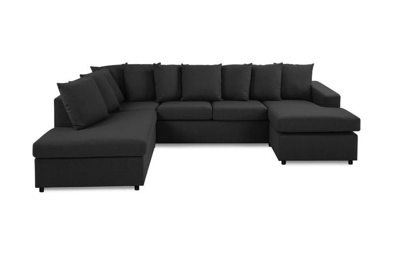 NEW YORK U-soffa Large Divan Höger + Kuddar Antracit - U-soffor