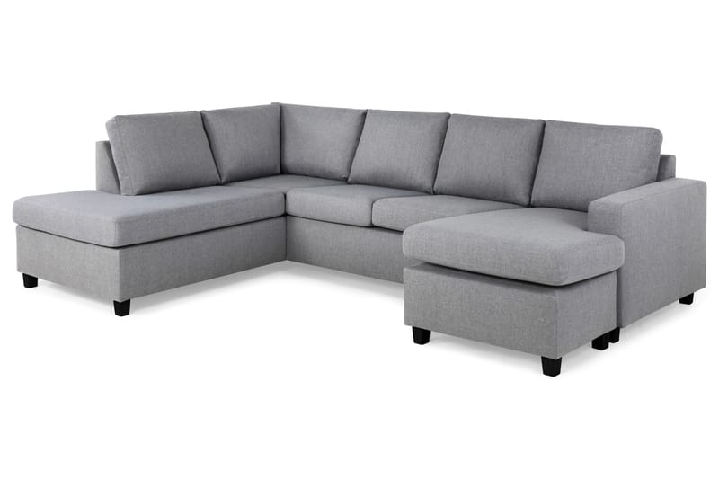 NEW YORK U-soffa Large Divan Höger Ljusgrå - Möbler - Vardagsrum - Soffor - U-soffor