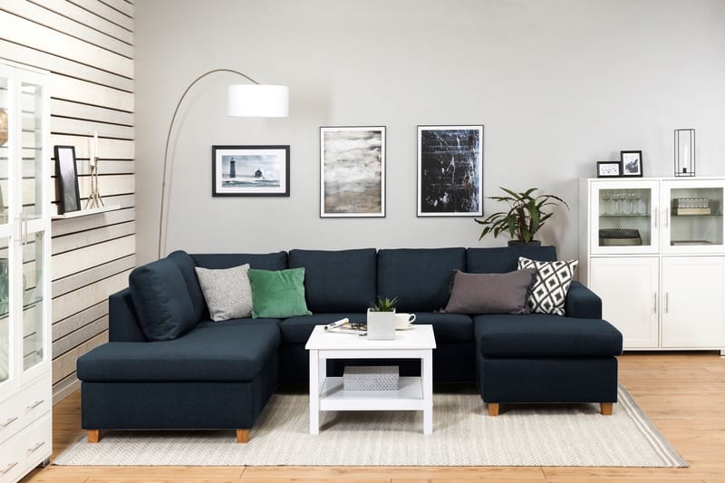 NEW YORK U-soffa Large Divan Höger Mörkblå - Möbler - Vardagsrum - Soffor - U-soffor