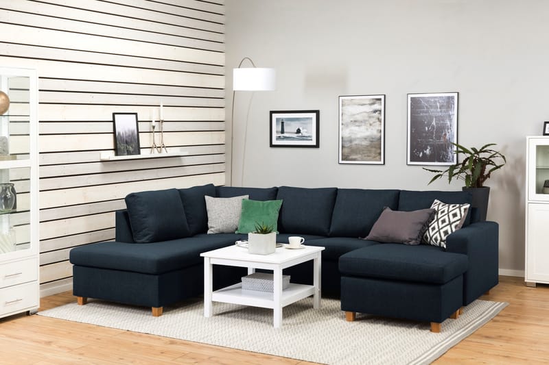 NEW YORK U-soffa Large Divan Höger Mörkblå - Möbler - Vardagsrum - Soffor - U-soffor