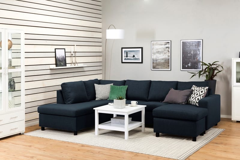 NEW YORK U-soffa Large Divan Höger Mörkblå - Möbler - Vardagsrum - Soffor - U-soffor