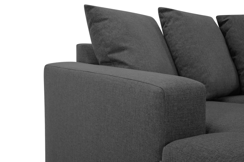 NEW YORK U-Soffa Small Divan Vänster + Kuddar Svart - Möbler - Vardagsrum - Soffor - U-soffor