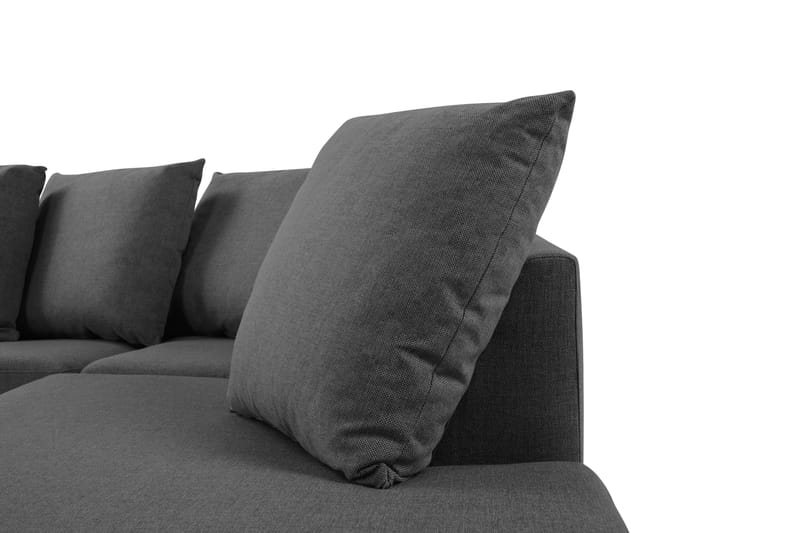 NEW YORK U-Soffa Small Divan Vänster + Kuddar Svart - Möbler - Vardagsrum - Soffor - U-soffor