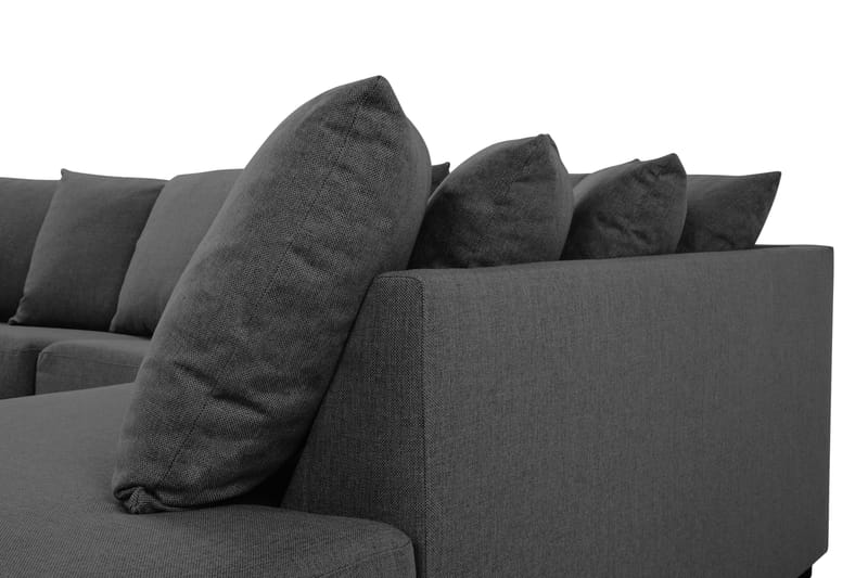 NEW YORK U-Soffa Small Divan Vänster + Kuddar Svart - Möbler - Vardagsrum - Soffor - U-soffor