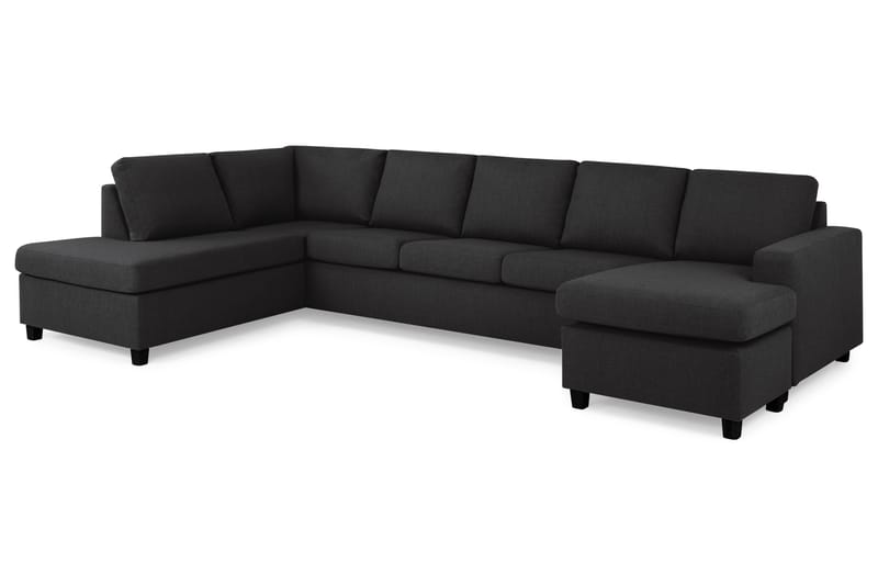 NEW YORK U-soffa XL Divan Höger Antracit - U-soffor