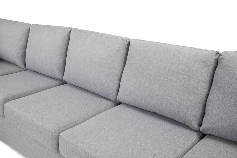 NEW YORK U-soffa XL Divan Höger Ljusgrå - U-soffor