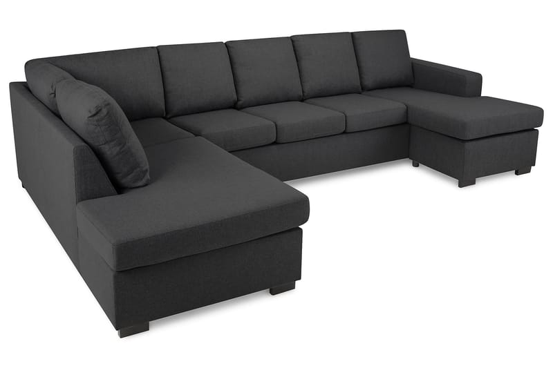 NEW YORK U-soffa XL Divan Höger Mörkgrå - U-soffor