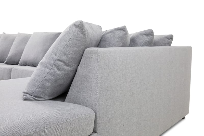 NEW YORK U-soffa XL Divan Vänster + Kuddar Ljusgrå - Möbler - Vardagsrum - Soffor - U-soffor