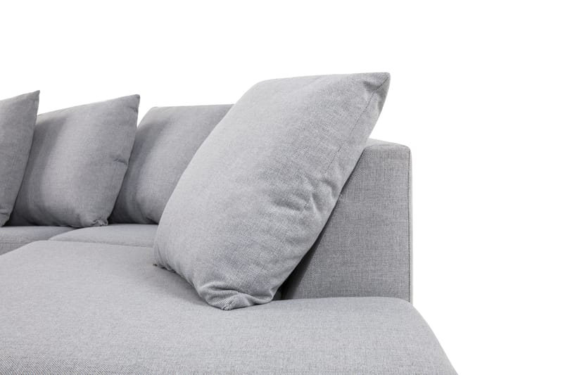 NEW YORK U-soffa XL Divan Vänster + Kuddar Ljusgrå - Möbler - Vardagsrum - Soffor - U-soffor