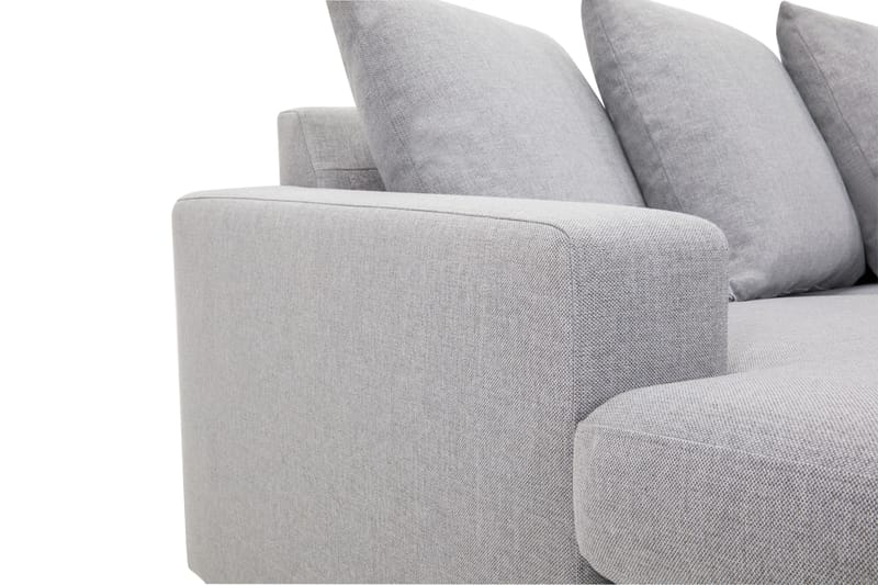 NEW YORK U-soffa XL Divan Vänster + Kuddar Ljusgrå - Möbler - Vardagsrum - Soffor - U-soffor