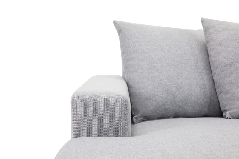 NEW YORK U-soffa XL Divan Vänster + Kuddar Ljusgrå - Möbler - Vardagsrum - Soffor - U-soffor