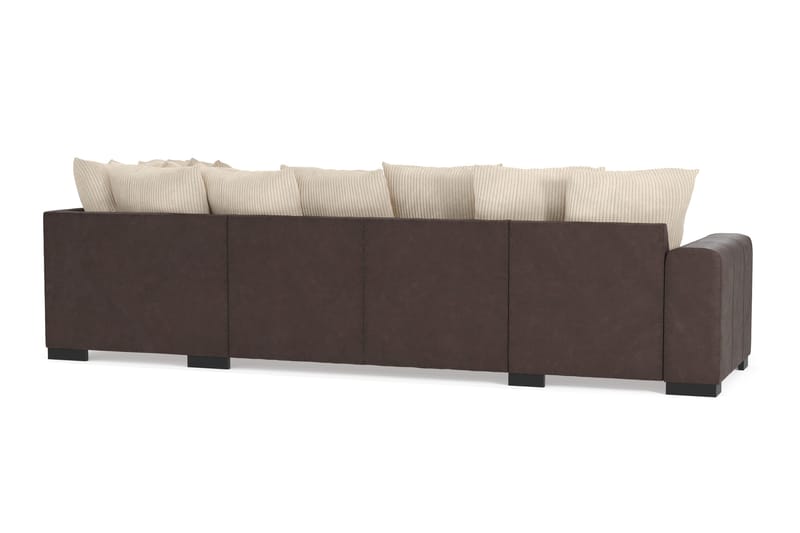 Ocean 4-sits Högervänd U-formad Soffa med Divan och Schäslong i Manchester - Beige - Möbler - Vardagsrum - Soffor - U-soffor