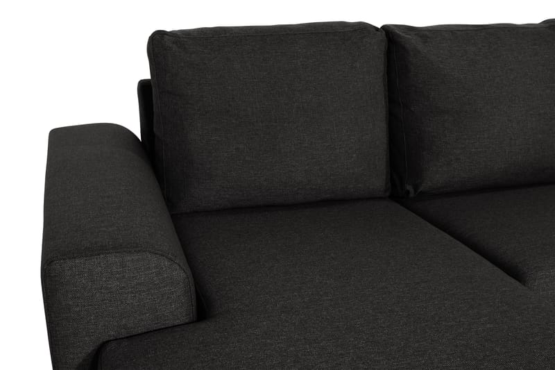 Ocean 4-sits Vänstervänd U-formad Soffa med Divan och Schäslong i Tyg - Svart - Möbler - Vardagsrum - Soffor - U-soffor