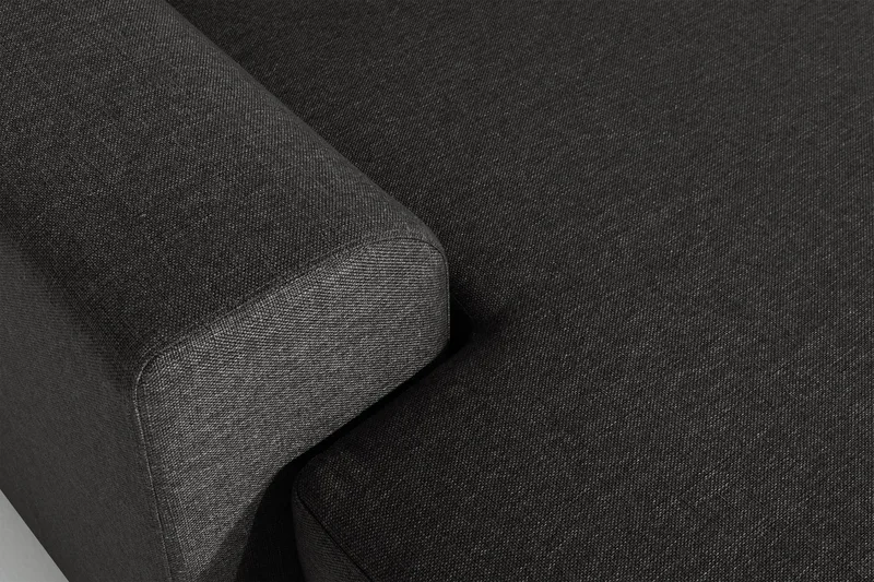 Ocean 4-sits Vänstervänd U-formad Soffa med Divan och Schäslong i Tyg - Svart - Möbler - Vardagsrum - Soffor - U-soffor