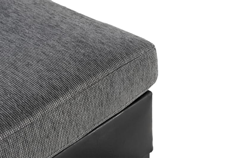 Ocean 5-sits Högervänd U-formad Large Soffa med Divan och Schäslong i Konstläder/Tyg - Grå / Svart - Möbler - Vardagsrum - Soffor - U-soffor