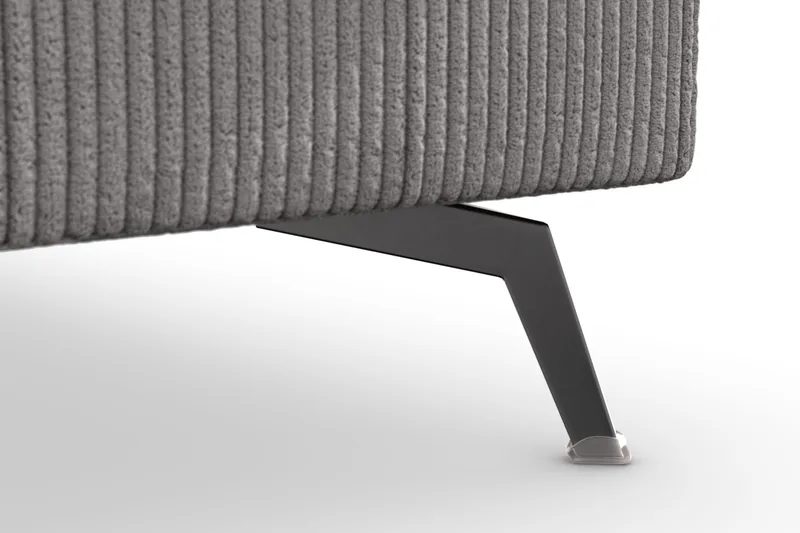 Ocean Lyx 6-sits Högervänd U-formad Soffa med Divan och Schäslong + Fotpall i Manchester - Mörkgrå - Möbler - Vardagsrum - Soffor - U-soffor