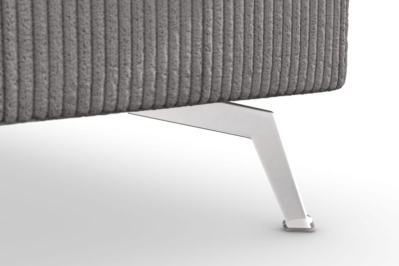 Ocean Lyx 6-sits Högervänd U-formad Soffa med Divan och Schäslong + Fotpall i Manchester - Mörkgrå - Möbler - Vardagsrum - Soffor - U-soffor