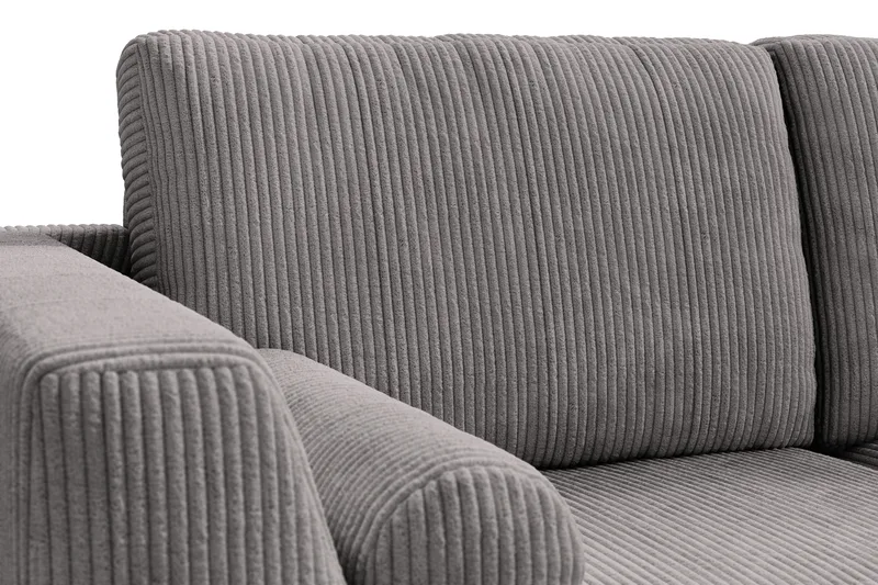 Ocean Lyx 6-sits Högervänd U-formad Soffa med Divan och Schäslong + Fotpall i Manchester - Mörkgrå - Möbler - Vardagsrum - Soffor - U-soffor